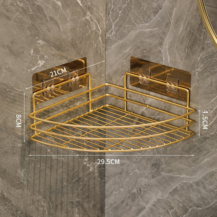 Corner shower storage basket