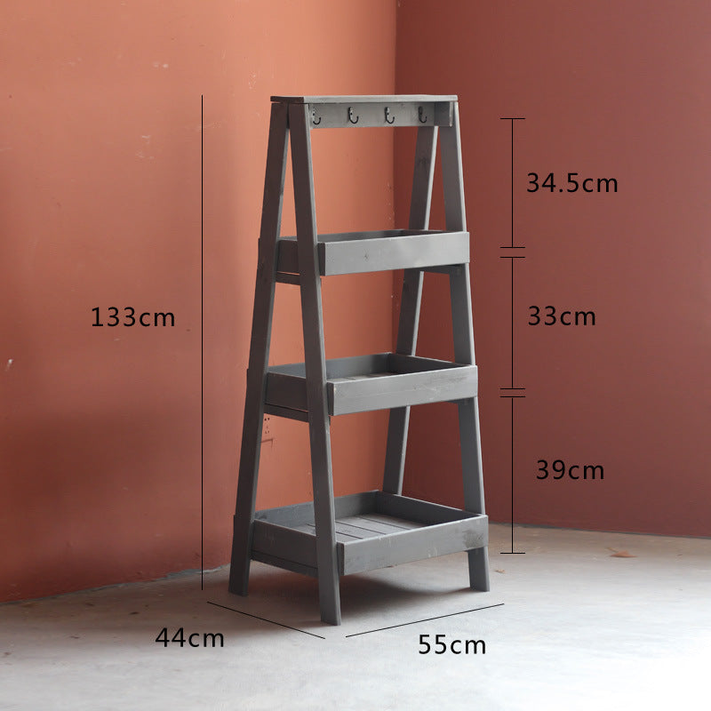 Multifunctional Wooden Step Ladder Bowlift