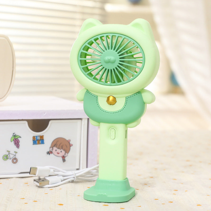Women's portable mini hand fan with cat design Bowlift