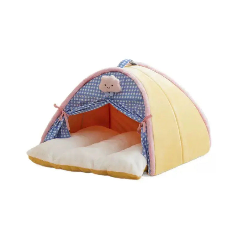 Cozy Tent-Style  Hideaway  Dog Bed