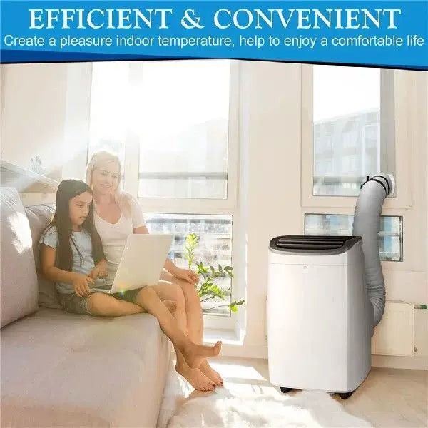 Unisex One Size Insulated Accordion Style Portable Air Conditioner Exhaust Hose Extension with Protective Sleeve and Snap Button Clips Bowlift