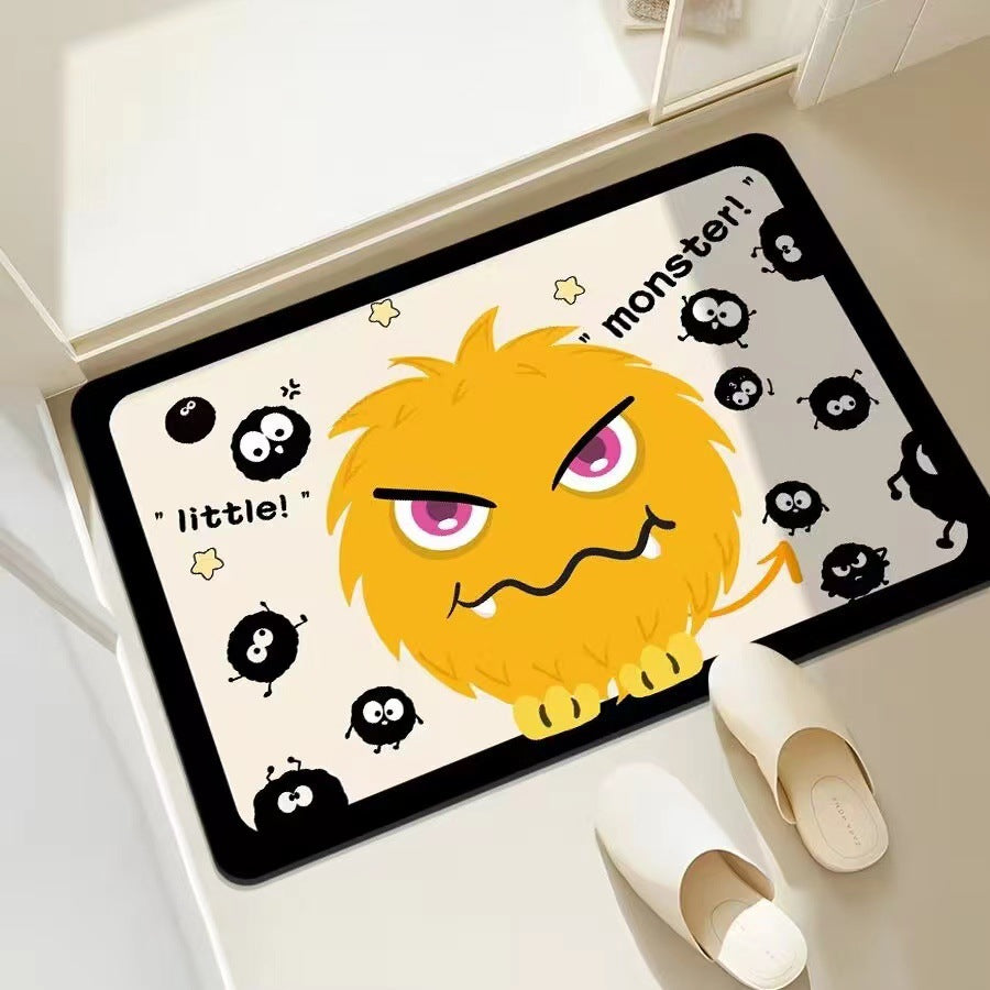 Playful Monster-Themed Bath Mat Bowlift