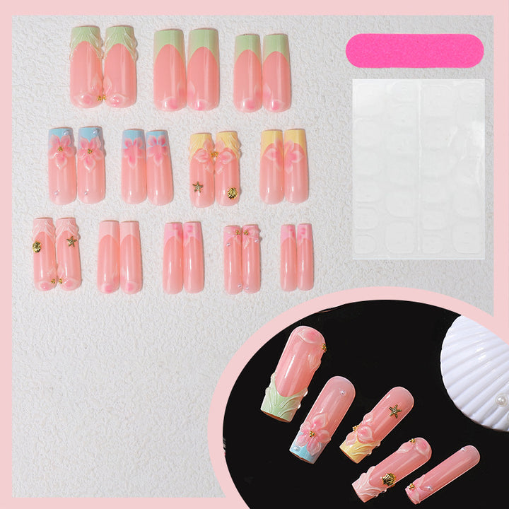 Floral Artisan Press-On Nail Set Bowlift