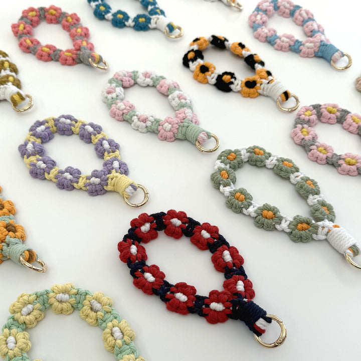 Floral Macrame Keychain Holder Bowlift