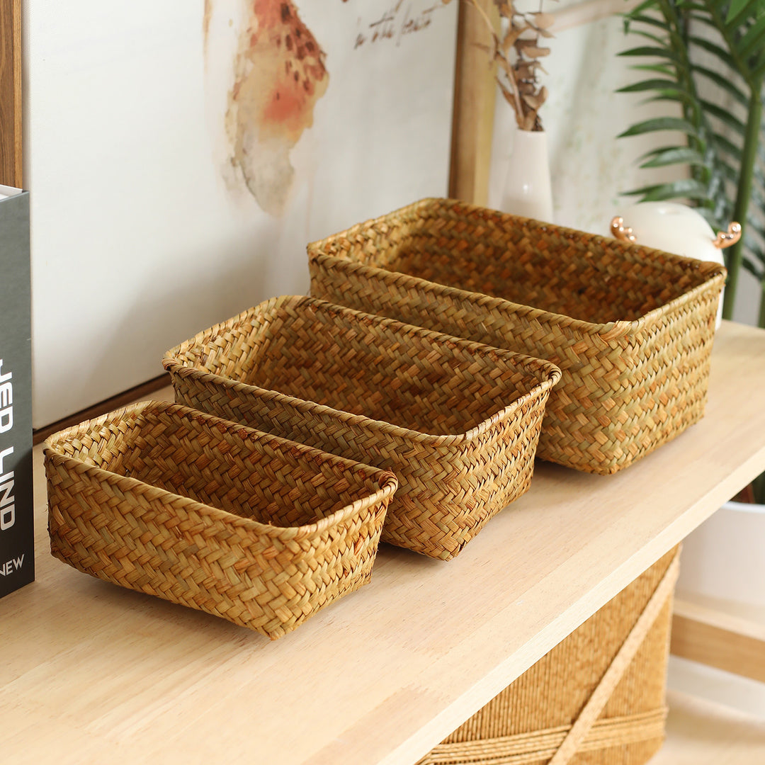Handcrafted Woven Storage Basket Bowlift