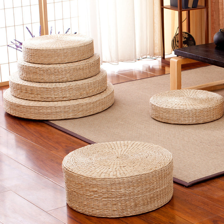 Handwoven Pouf in Boho Style Bowlift