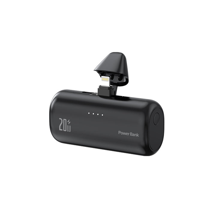 Portable power bank with integrated Lightning connector and quick charge function Bowlift