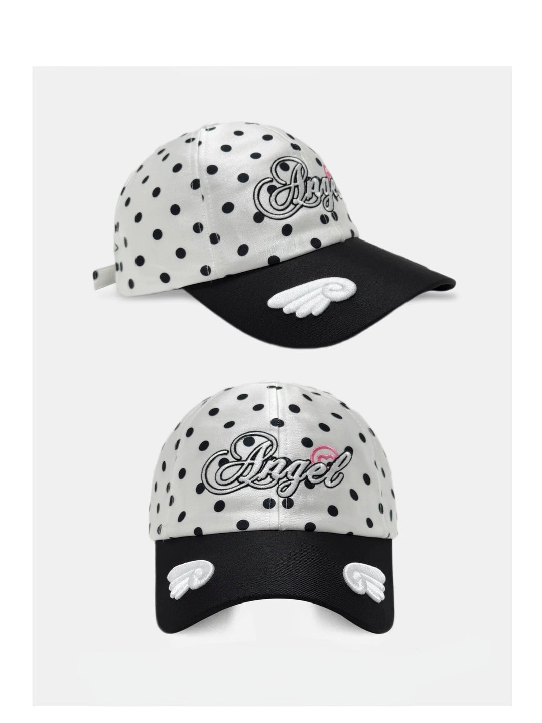 Women's Playful Polka Dot Embroidered Baseball Cap Bowlift
