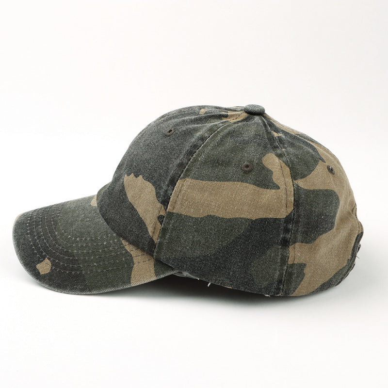 Unisex Camo Print Adjustable Baseball Cap Bowlift