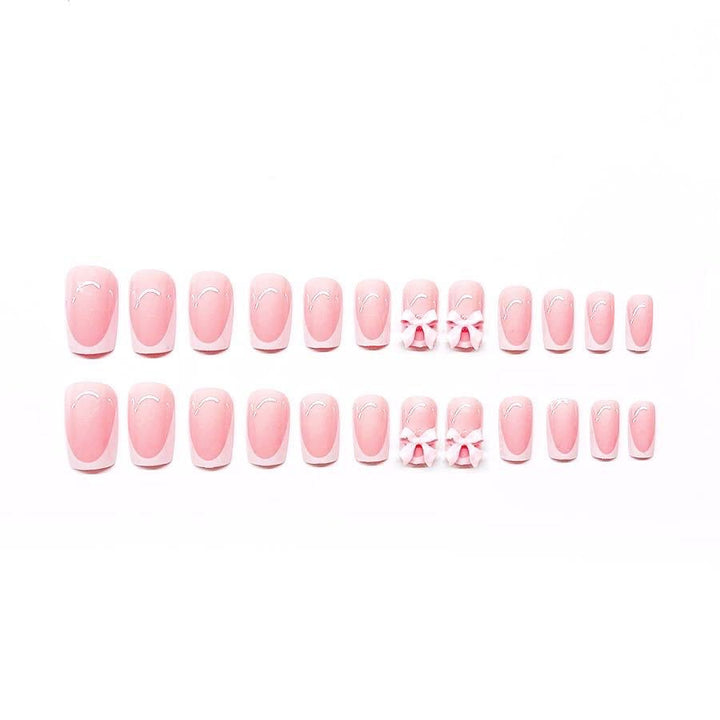 Elegant French Tip Nail Art Set Bowlift