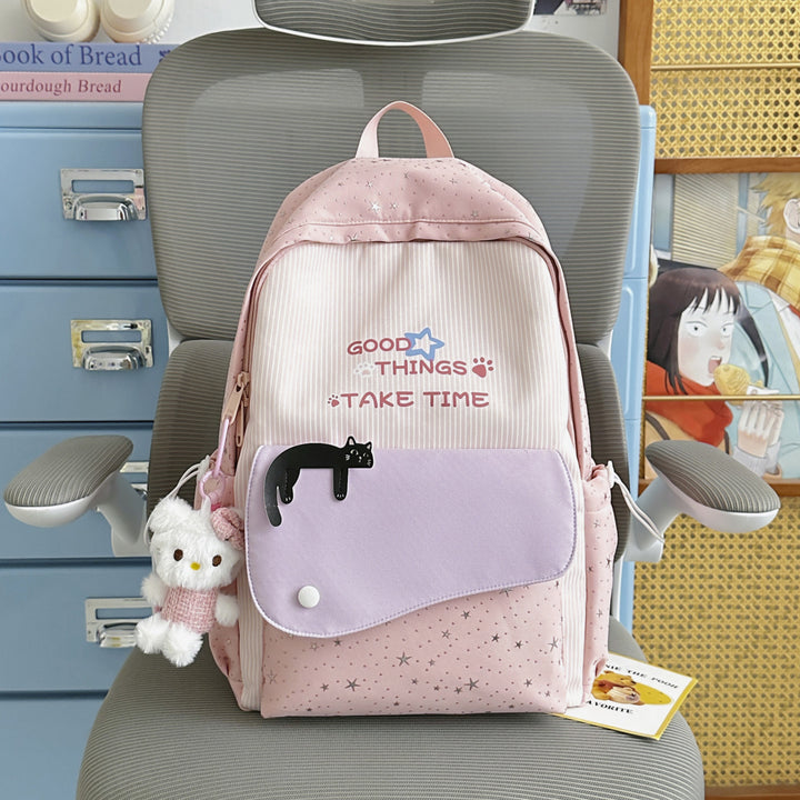 Adorable Cat-Themed School Backpack