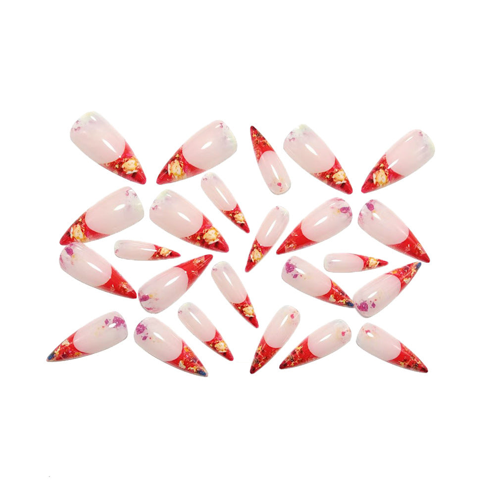 Artistic Nail Tips with Glitter and Ombre Effect Bowlift