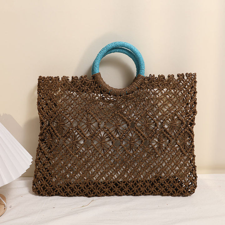 Elegant and Handmade Macrame Basket Bag Bowlift