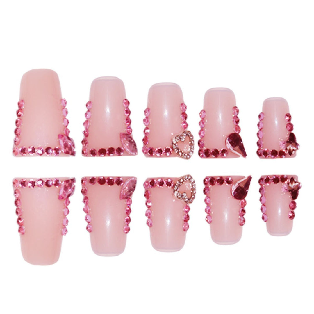 Elegant Rhinestone Embellished Press-On Nails Bowlift