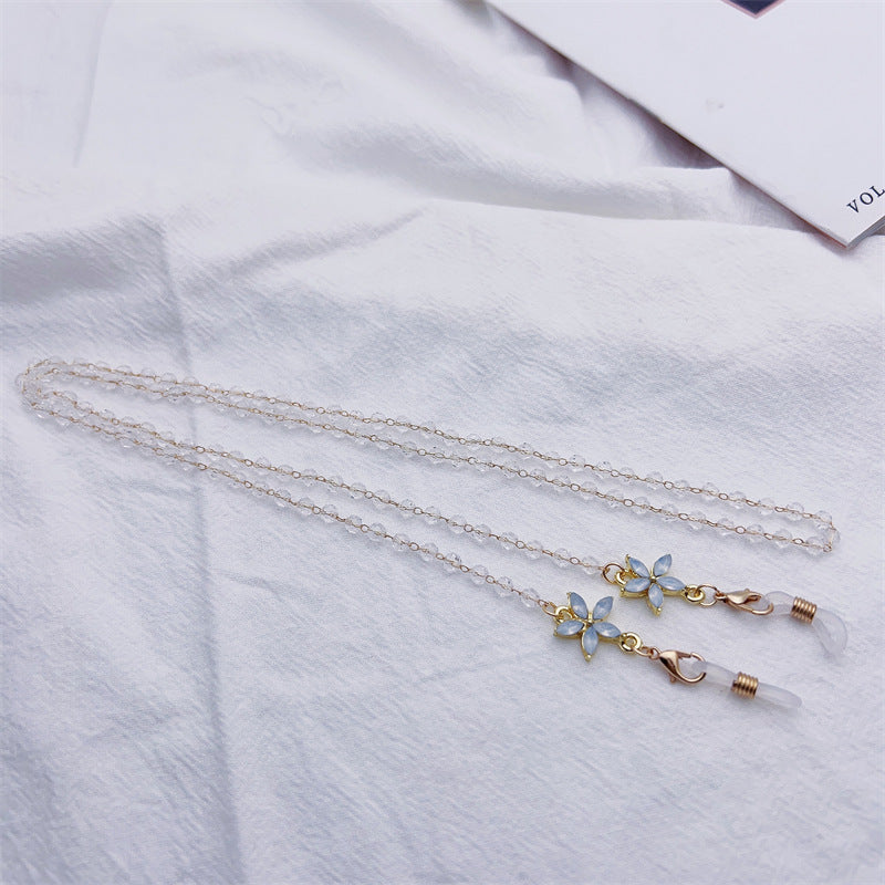 Floral Decorative Eyewear Chain Bowlift