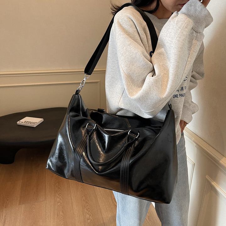 Premium Leather Weekend Duffel Bag Bowlift