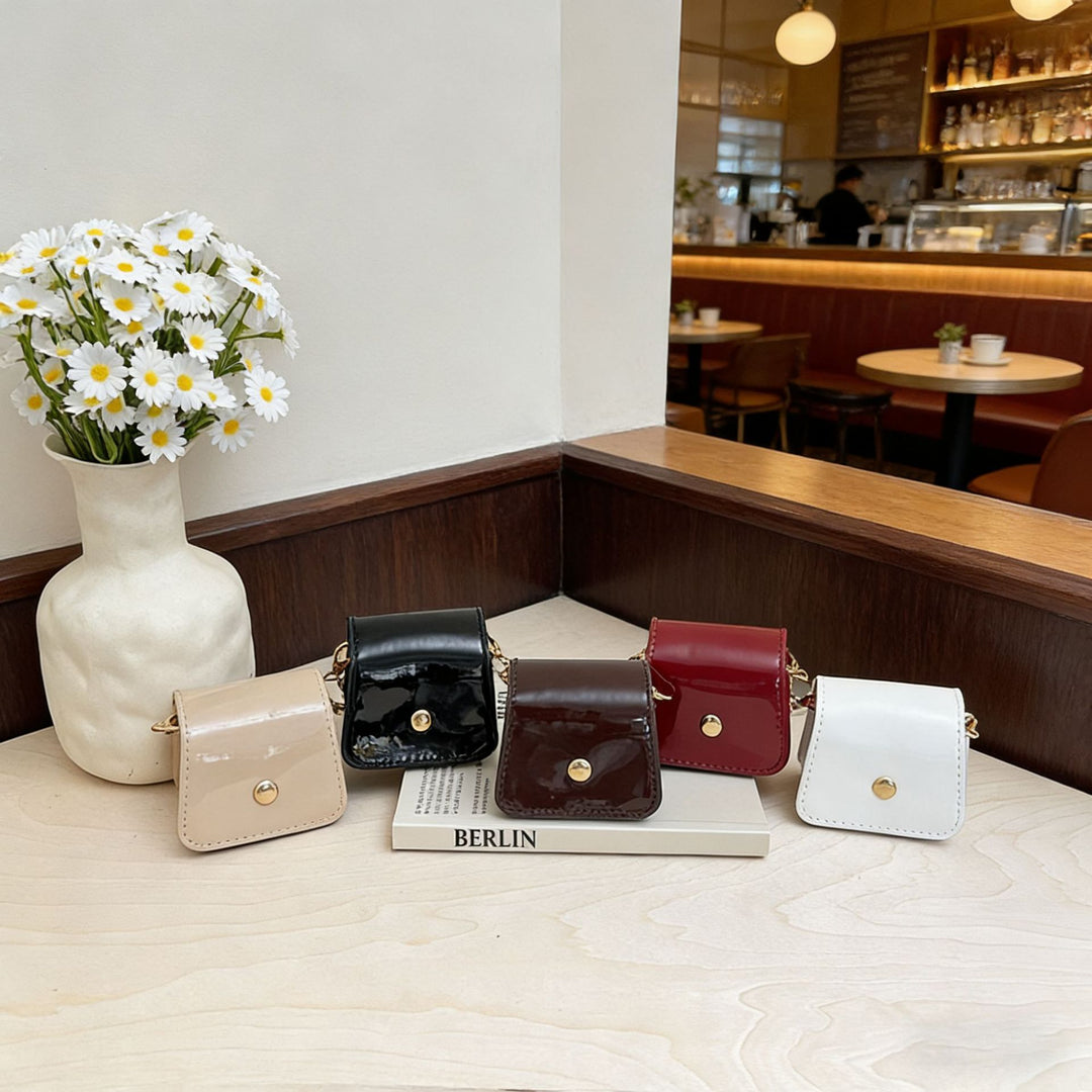 WoChic Patent Leather Crossbody Bag Bowlift