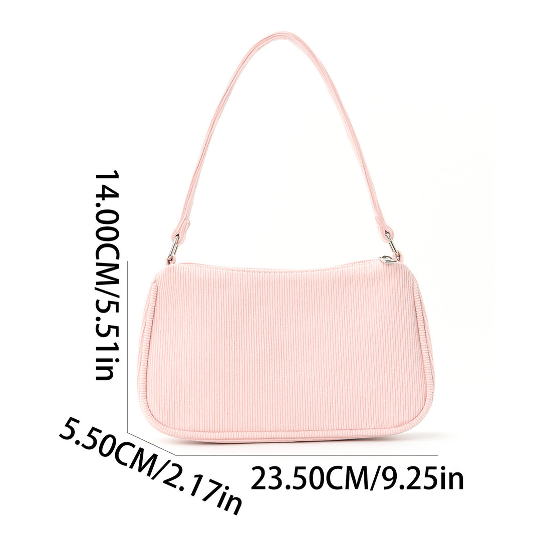 Fashionable shoulder bag with elegant ribbed design Bowlift