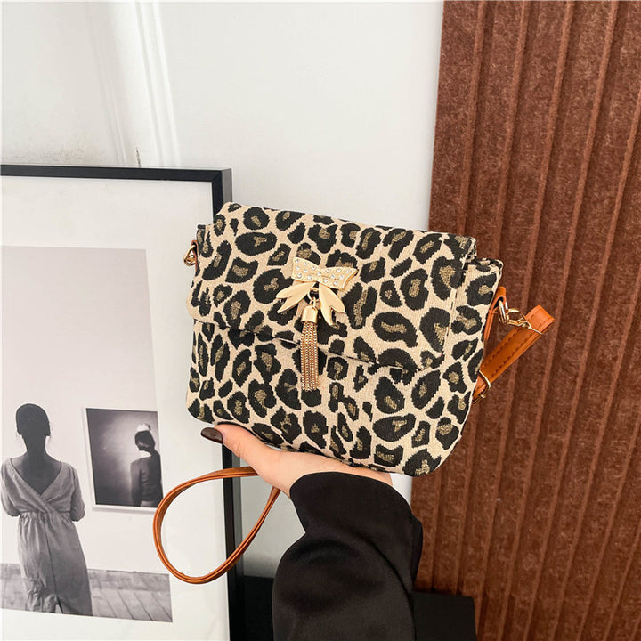 Chic Leopard Print Crossbody Bag Bowlift