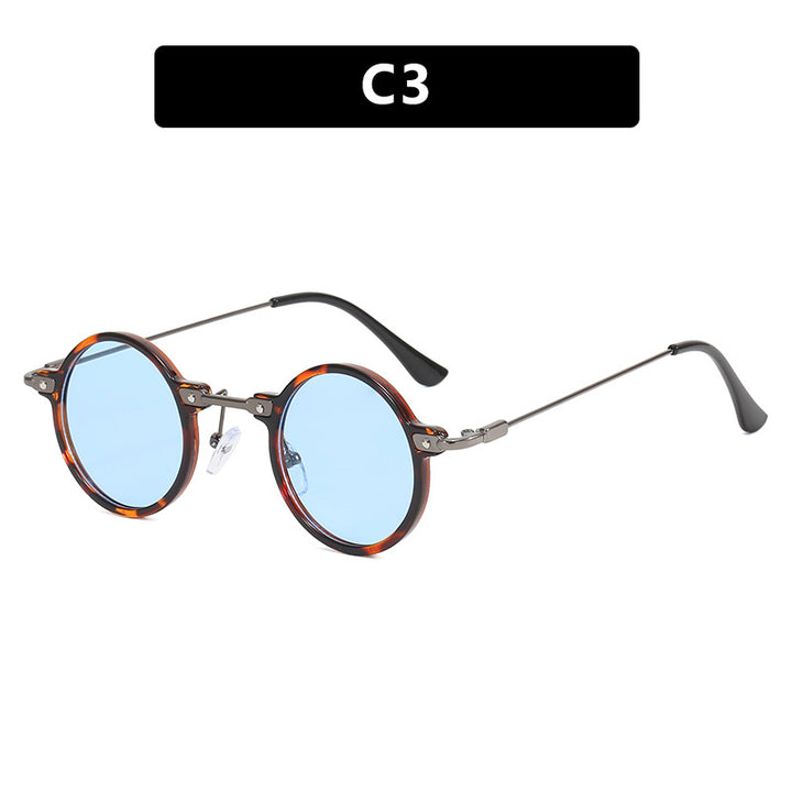 Women's fashionable round sunglasses with stylish metal frame and polarized lenses Bowlift