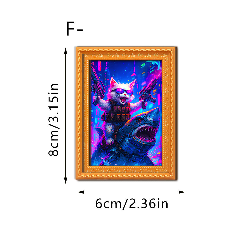 Decorative cat art with futuristic design Bowlift