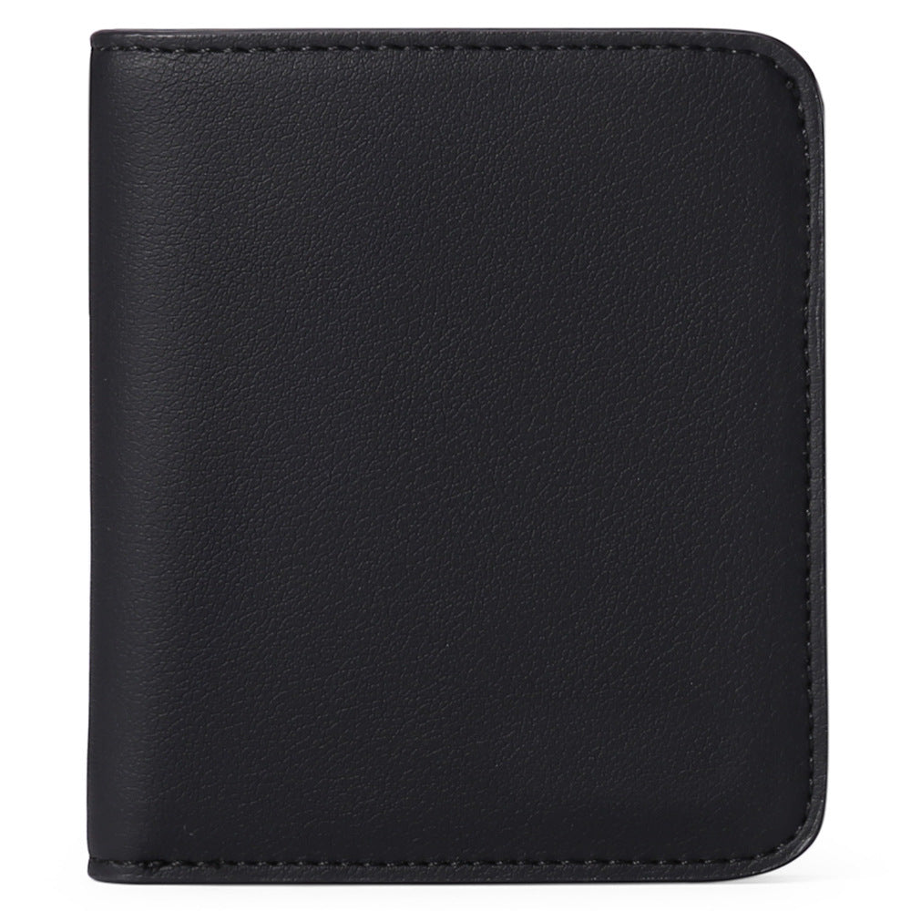 Compact Saffiano Card and Coin Wallet with Zipper Pocket Bowlift
