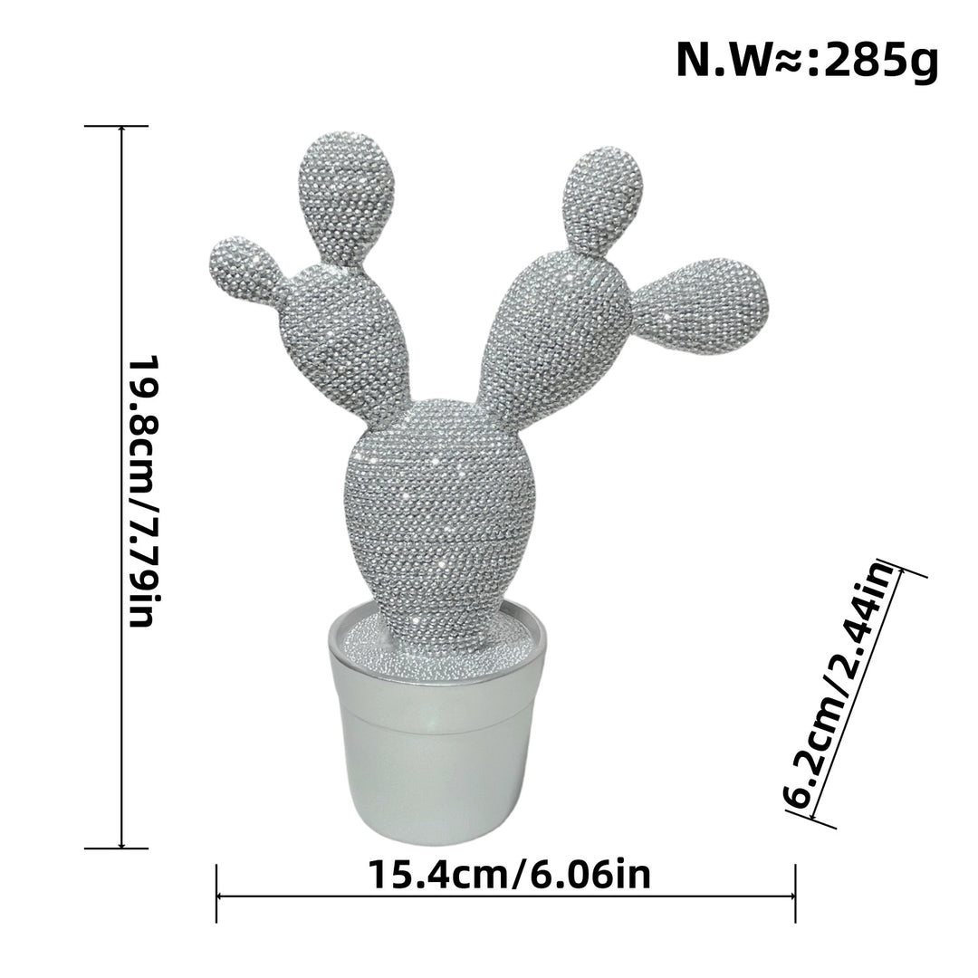 Glittering Cactus Decorative Figure Bowlift