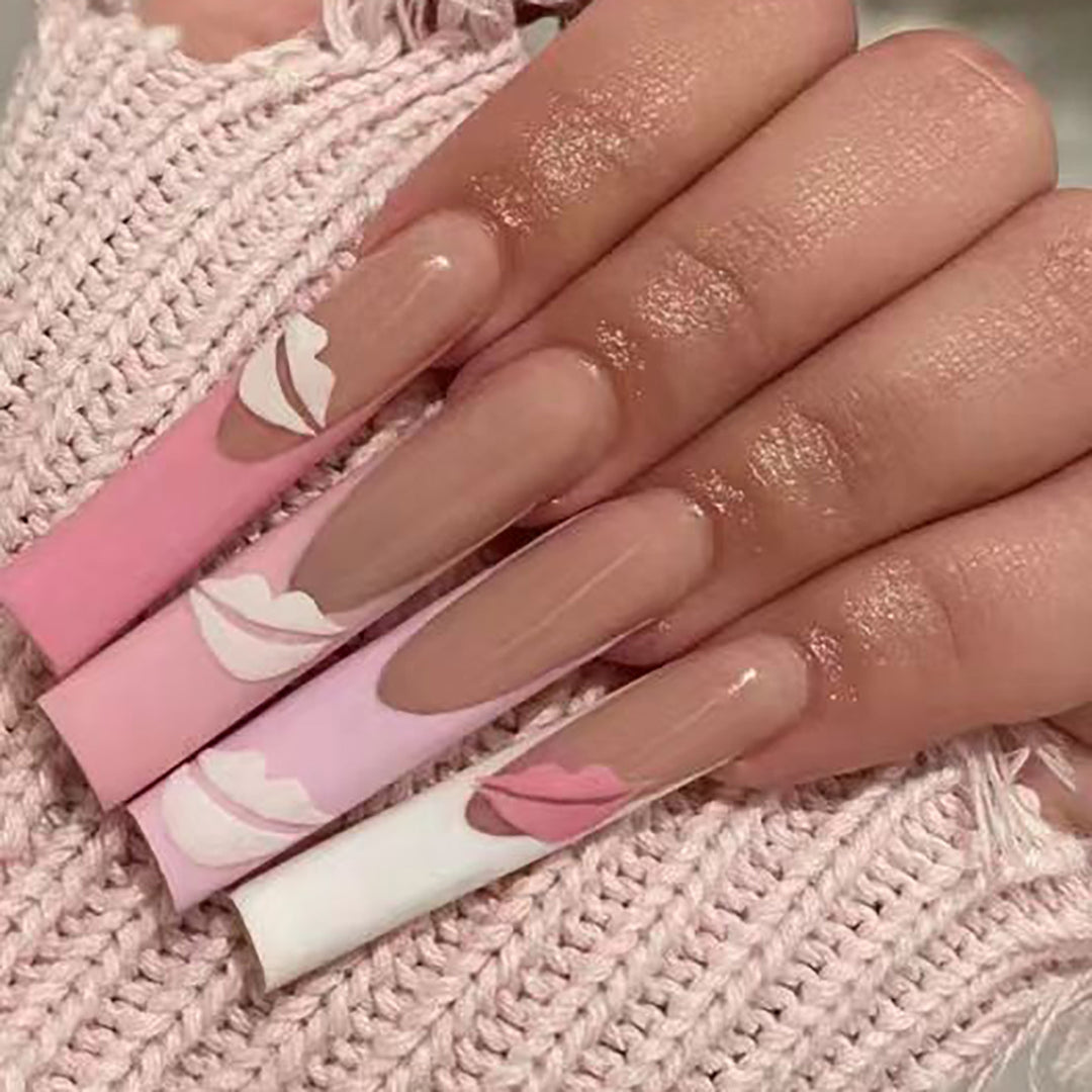 Artistic Stiletto Press-On Nail Designs Bowlift