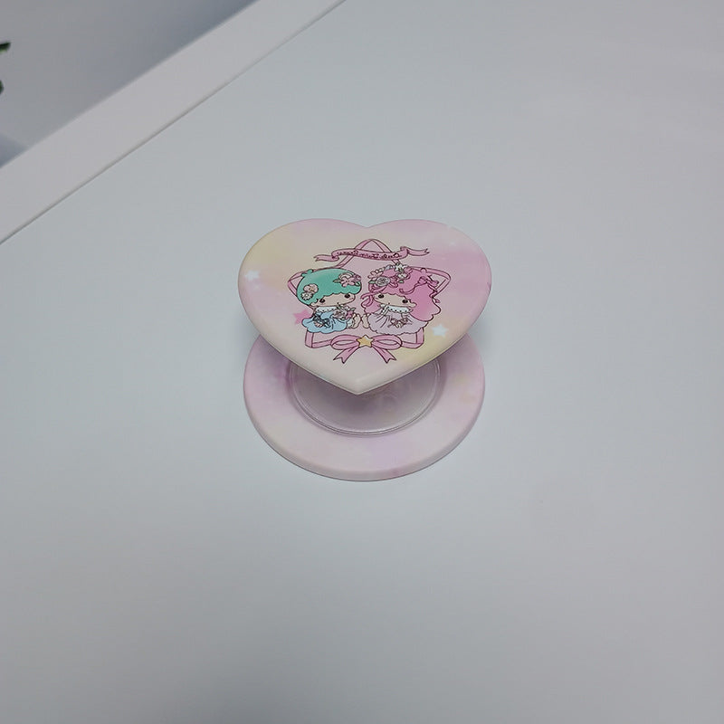 Heart-Shaped Character Phone Grip Bowlift