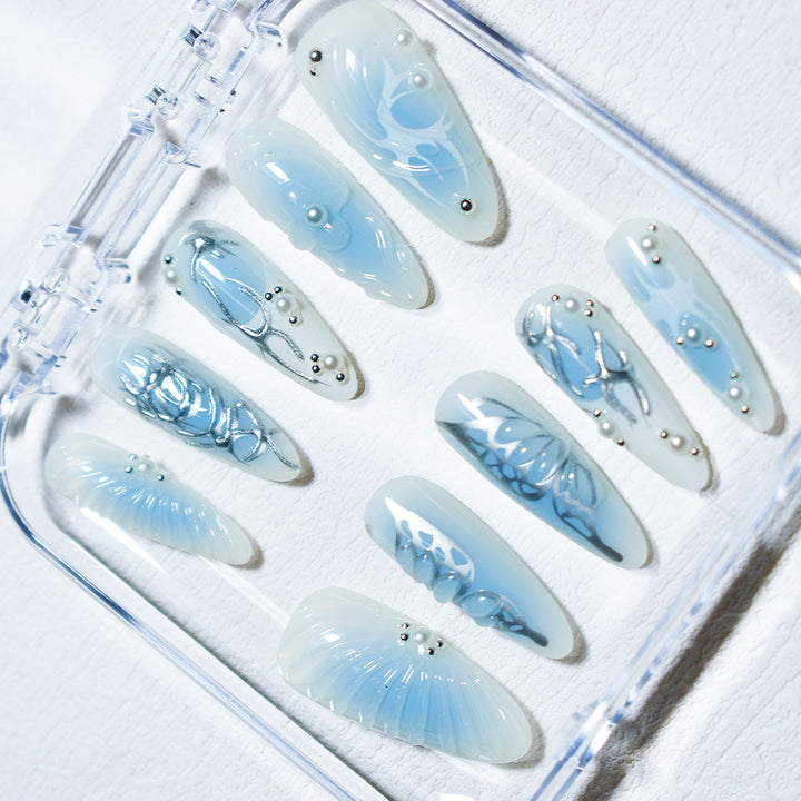 Artistic 3D Acrylic Nail Design Bowlift