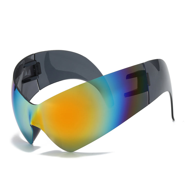 Futuristic Oversized Shield Sunglasses Bowlift