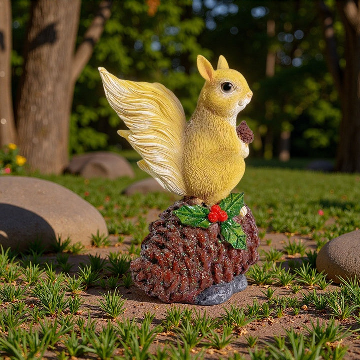 Decorative squirrel sculpture on a cone Bowlift
