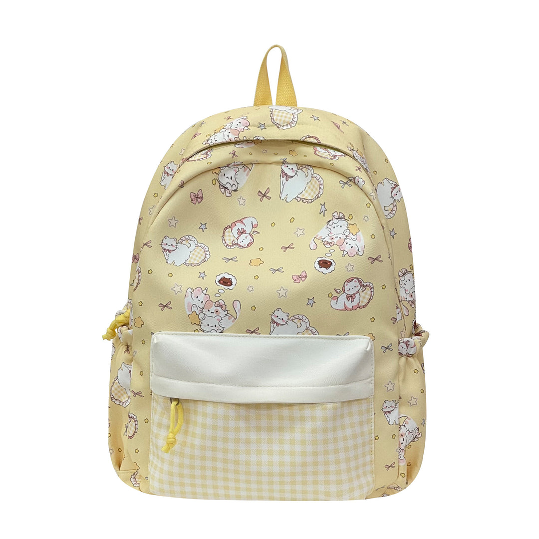 Whimsical Character Print Backpack