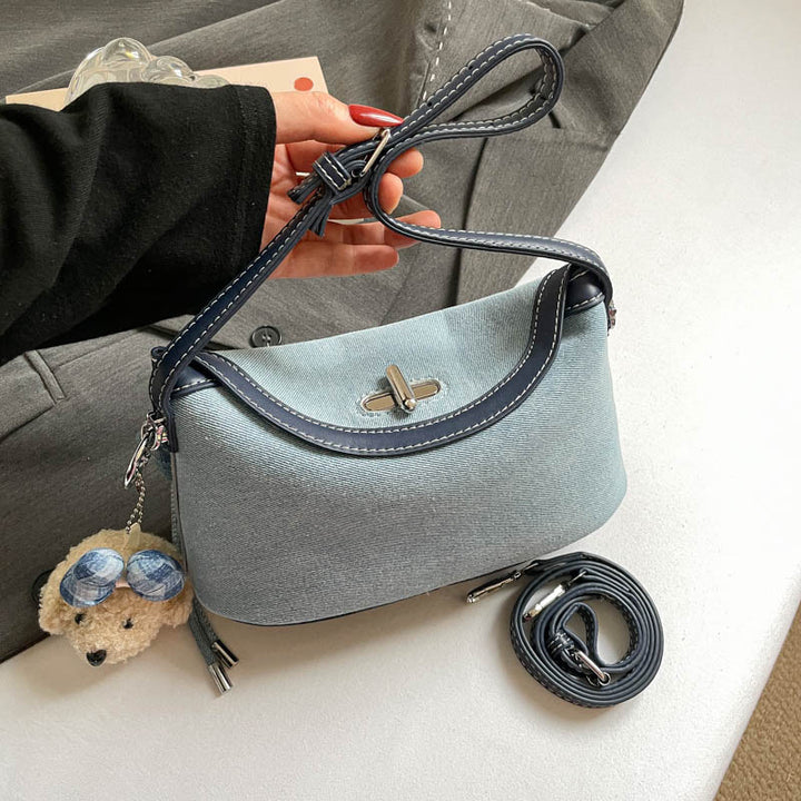 Stylish Denim Crossbody Purse Bowlift