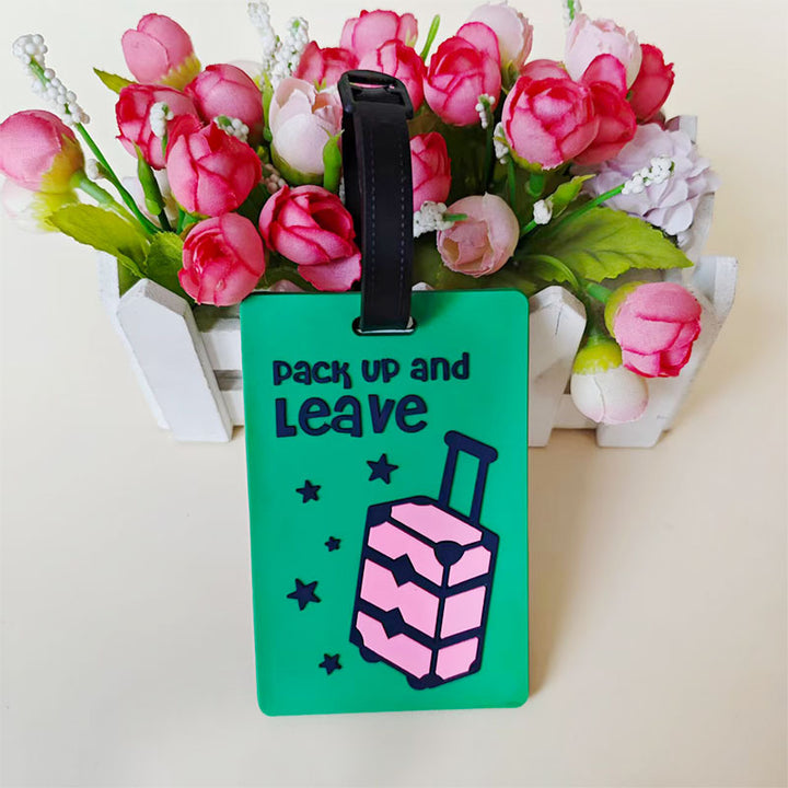 Unisex luggage tag in creative rainbow design Bowlift