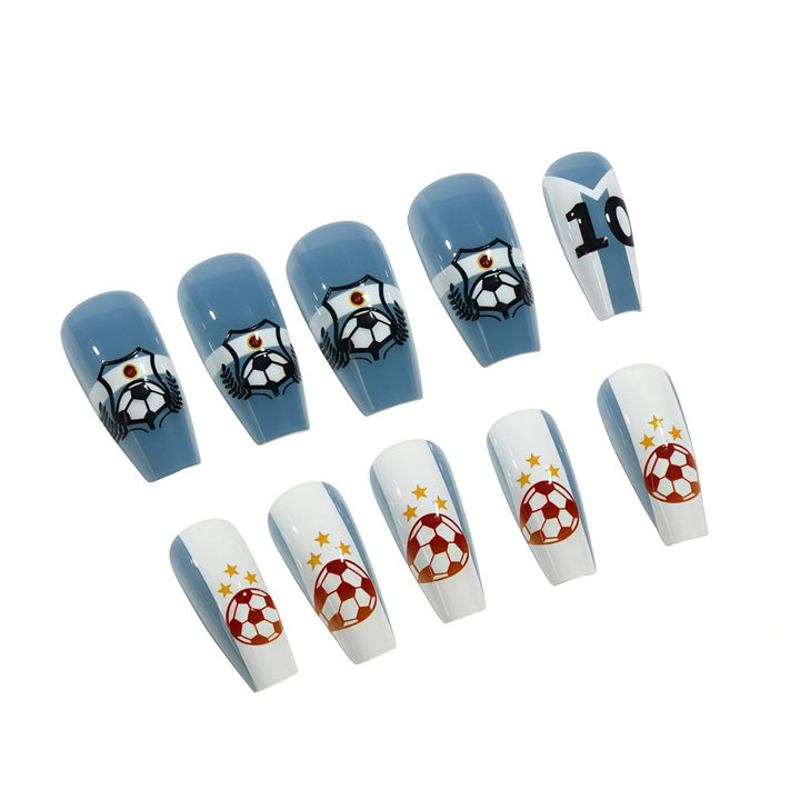 Football motif art nails Bowlift