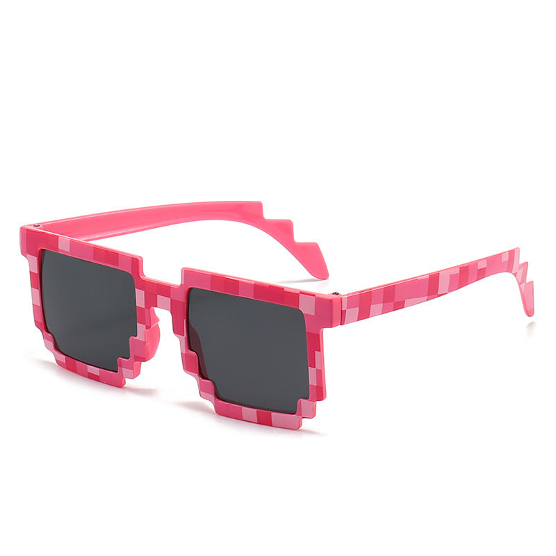 Pixelated Design Square Sunglasses
