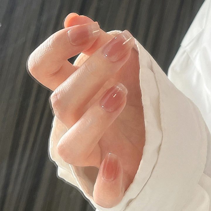 Premium Natural Press-On Nail Set Bowlift