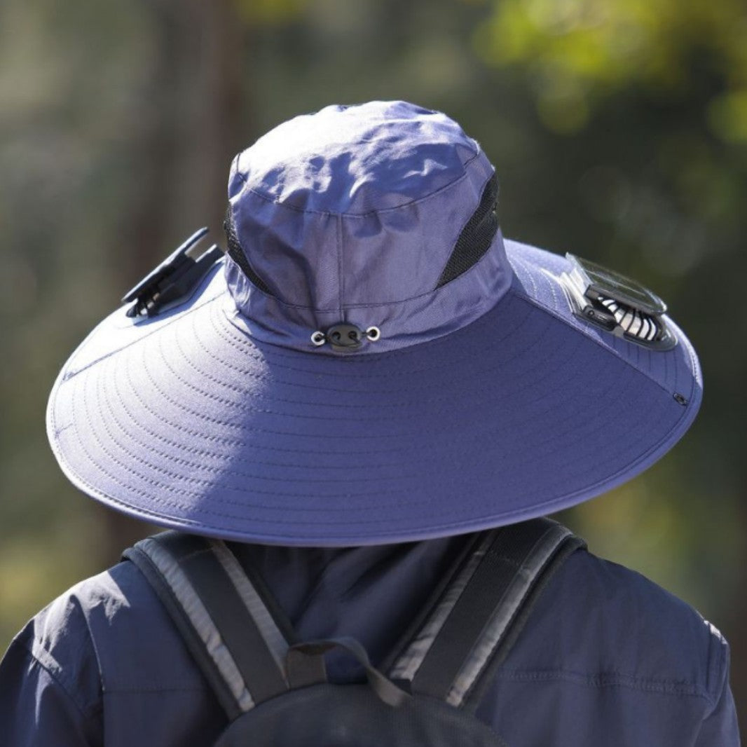 tactical fishing hat with wide brim, mesh ventilation and adjustable chin strap Bowlift