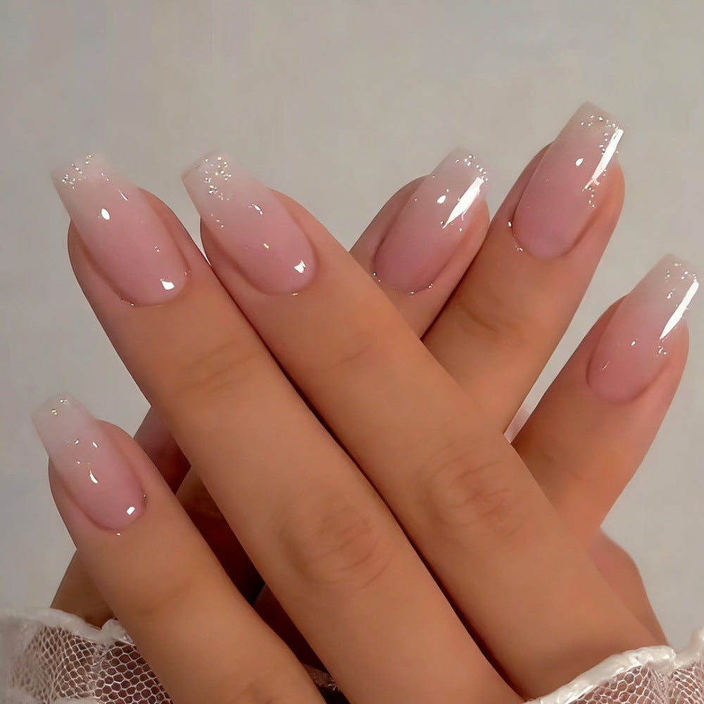 Glossy Gradient Tip Press-On Nails Bowlift