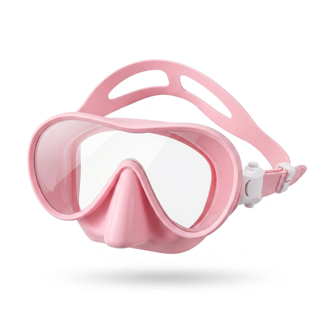 Diving mask with ergonomic design and wide field of vision Bowlift