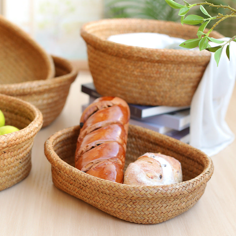 Unisex Oval Storage Basket made of Woven Natural Material Bowlift