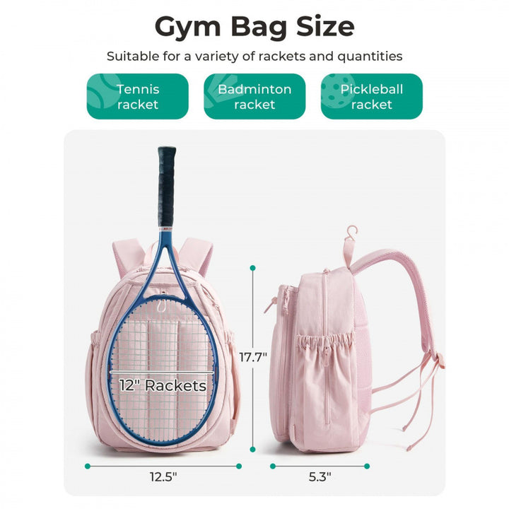 Sporty tennis backpack with shoe compartment and practical outer pockets Bowlift