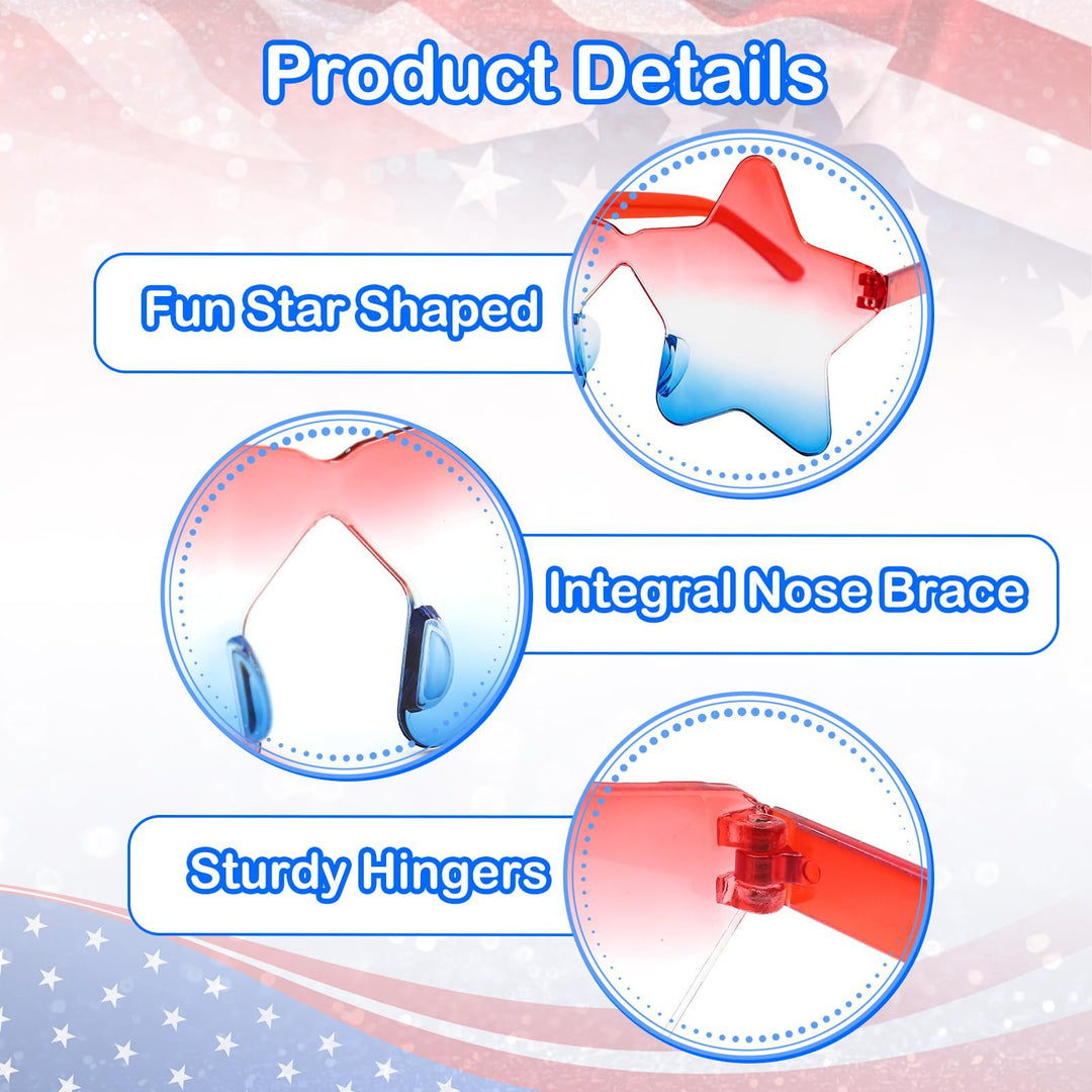 Unisex nan extravagant star-shaped party sunglasses with lightweight acrylic frame Bowlift