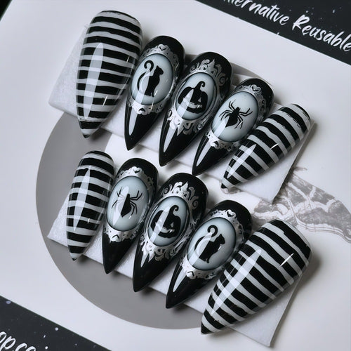 Creative nail art set with spooky designs Bowlift