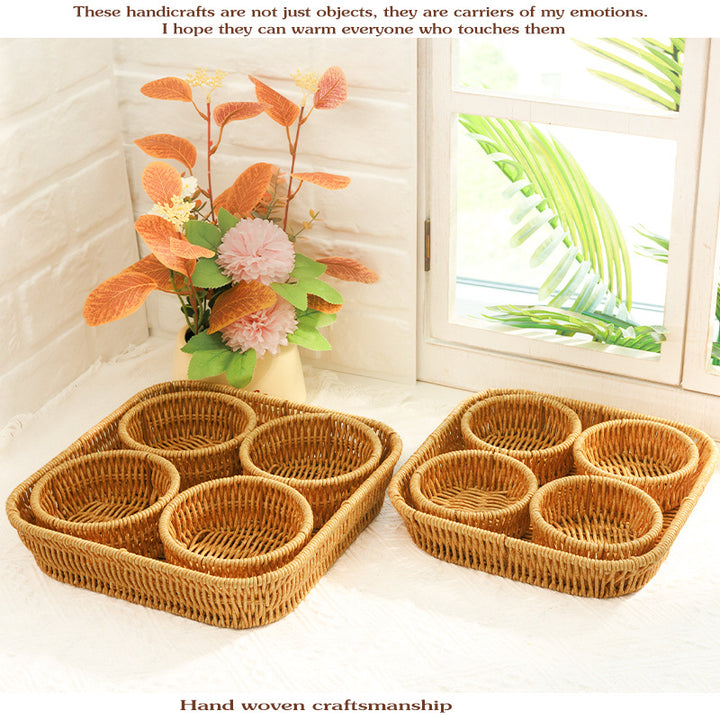 Multi-Function Woven Storage Basket Set Bowlift