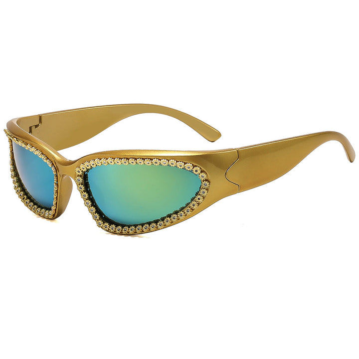 Women’s fashionable sunglasses with glamorous crystal frame Bowlift