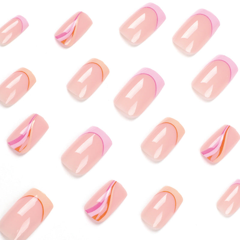 Artistic Nail Art in Modern Wave Design Bowlift