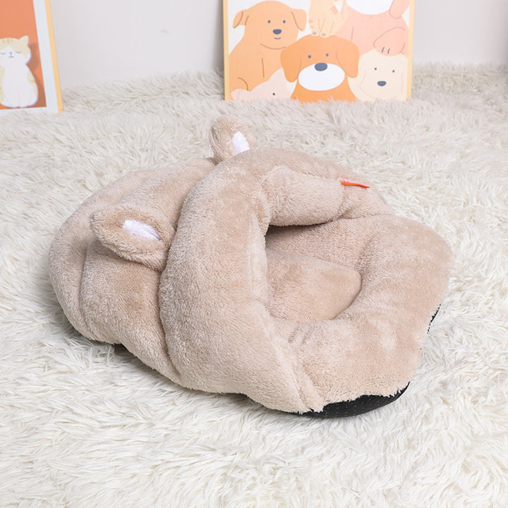 Cozy Cat-Themed Indoor Slippers   Dog Bed