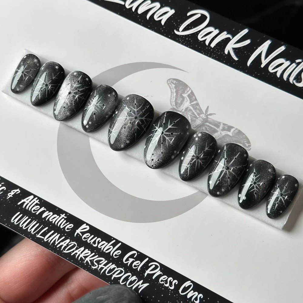 Creative Gel Art Nails with Graphic Design Bowlift